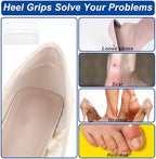 Dimeho 34 Pcs Silicone High Heel Cushion Inserts Pad Shoe Strap Grip Anti Slip Sandals Gel Protector Strips Sling Backs Foot Support Sticker for Women Men Sports Sneakers
