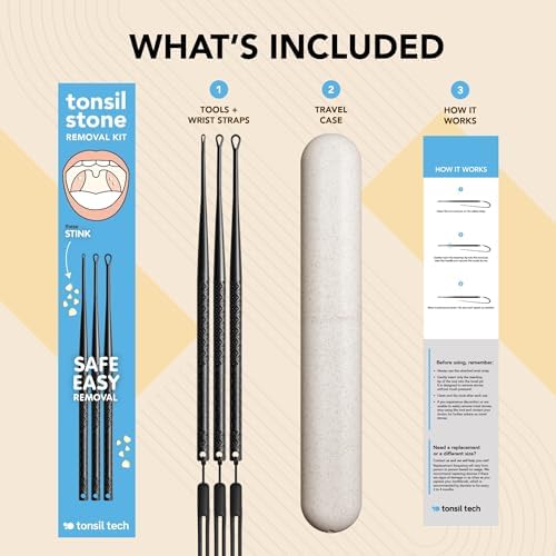 Tonsil Tech Tonsil Stone Remover Tool - Tonsil Stones Removal Kit - Made in USA