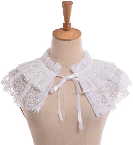 BLESSUME Lace Neck Ruff Collar Mini Cape