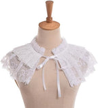 BLESSUME Lace Neck Ruff Collar Mini Cape