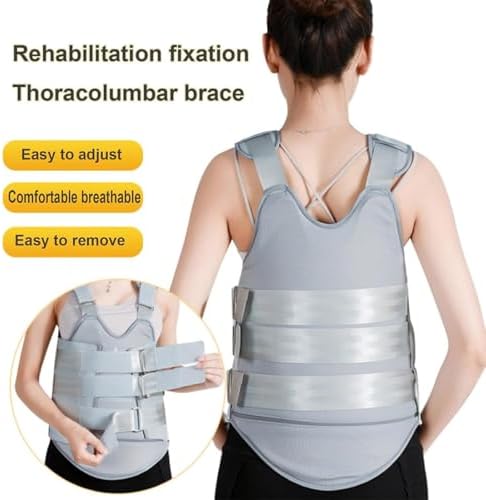 Thoracolumbar Supports Brace, Adjustable Lumbar Spine Orthosis Fixed Support Scoliosis Posture Thoracolumbar Fixed Brace,M