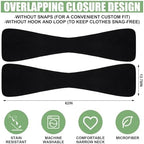 6 Pcs Adult Bibs Scarf for Eating Dignity Dining Protectors Scarf Bibs for Elderly Senior Citizens Washable(Black)