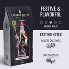 Catholic Coffee Pods - St. Nicholas Christmas Blend Medium Roast |12 Pack, Single Serve Coffee Pods
