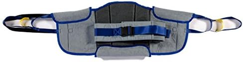 Patient Aid Comfort Padded Sit-Stand Sling (PASA3) with Back Support & Assist Straps for 250-400 lb Patient Transfers - Transfer Sling Works with Most Lifts