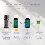 Absolute Aromas Organic Lavender French Essential Oil 10ml - 100% Pure, Natural, Certified Organic and Undiluted - for use in Aromatherapy, Massage or in a Diffuser