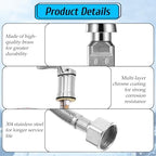 Salon Shampoo Bowl Faucet, Hair Salon Sink Faucets Sprayer Hose Set Professional Vacuum Breaker Outside Faucet Kit with Sprayer Replacement Part for Bathroom Sink Shampoo Bed