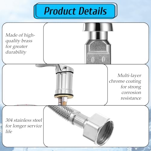 Salon Shampoo Bowl Faucet, Hair Salon Sink Faucets Sprayer Hose Set Professional Vacuum Breaker Outside Faucet Kit with Sprayer Replacement Part for Bathroom Sink Shampoo Bed