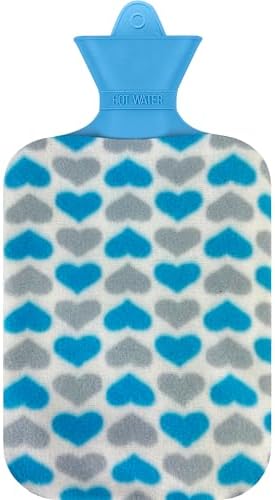 SteadMax 1 Pack Hot Water Bottle with Soft Cover, 2L (68oz) Natural Rubber, BPA Free & Durable Large Water Bag with Plush Protective Cover for Comfort & Warmth (Random, 1 Pack)
