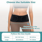 Powerful SI Joint Belt for Women and Men,Adjustable Sacroiliac Belt for Relief Sciatic,Pelvic,Lower Back,Leg and Sacral Nerve Pain,Strong Hip Brace for Trochanteric Bursitis,Sacrum Pain(Large)