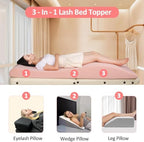 Lash Bed Topper for Massage Table, Ergonomic Curvy Esthetician Mattress Topper Crafted High Density Foam, Beauty Salon Massage Bed Pad with Removable & Washable Cover, Eyelash/Spa/Wax/Facial-Black