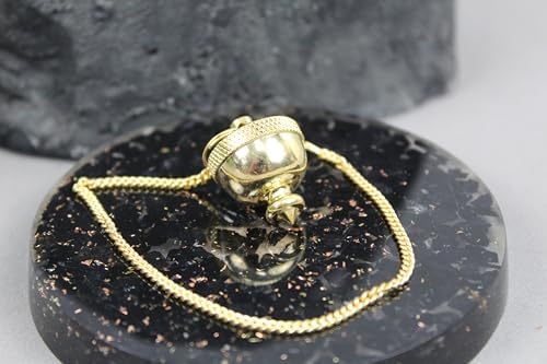 Jet Gold Dome Pendulum Pot Chamber Reiki Wiccan Free Booklet Jet International Crystal Therapy Healing Dowsing A++ Metaphysical Spiritual Answers Occult Mystic Image is JUST A Reference