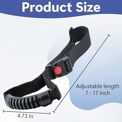 ecocstm Car Adjustable Grab Handles, Car Handle Assist, Safety Handle Portable Vehicle Support Grab Bar for Trucks, SUVs, Jeeps, Vans, Cars and ATVs (Black)