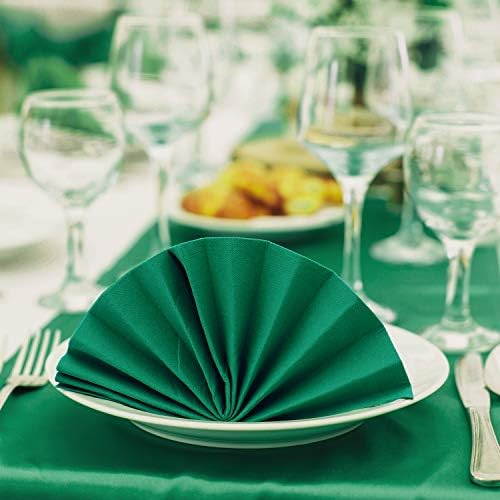 LEKOCH 50-Pack Premium Airlaid Napkins & Guest Towels - 16x16 Inch Large Linen-Feel Disposable Paper | Ultra Soft, Absorbent & Cloth-Like | For Dinner, Christmas, Party, Bathroom(Sage Green)