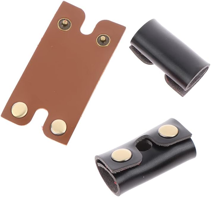 2 Pack Razor Protector Cover Shaver Safety Travel Case Blade Head Holder Double Edge Storage Leather Protective Sleeve Guard Sheath Accessories Fits Most Men Women Razors