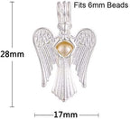 10pcs Silver Pearl Cage Locket Pendants, Essential Oil Diffuser DIY Necklace Bracelet Jewelry Making Craft, Bulk Beads Aromatherapy Diffuser Charms Gifts for Women Girls
