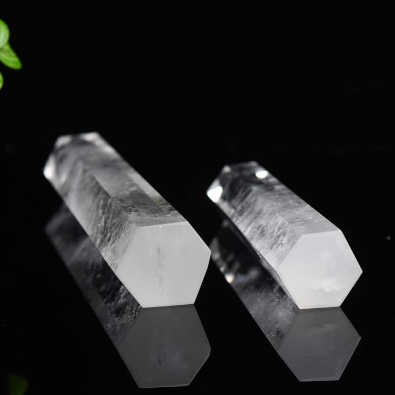 Large Clear Quartz Healing Crystal Towers / 7.08-7.87" Natural Crystal Wand / 6 Faceted Chakra Crystal Point Reiki Meditation Therapy