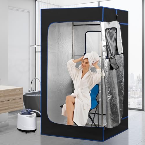 BOCHPOWER Portable Sauna Box, 3.0L Steamer, Remote Control, Folding Chair, 9 Levels