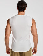 JMIERR Men's Ribbed Tank Tops Knit Sleeveless Workout T Shirt Muscle Gym Fitness Tee