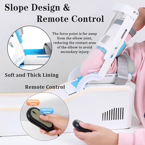 Elbow Joint Rehabilitation Device, Elbow Stretching Trainer with Remote Control, Elbow Brace Arm Exerciser, Angle Adjustable -5° to 145°, for Stroke Hemiplegia Patients