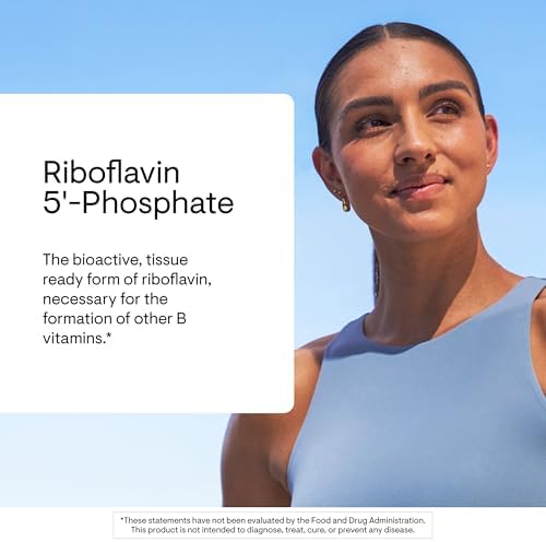 THORNE - Riboflavin 5'-Phosphate - Bioactive, Tissue Ready Form of Vitamin B2 for Methylation Support* - Vitamin B2 Supplement - Third-Party Certified - Gluten, Dairy & Soy-Free - 60 Capsules
