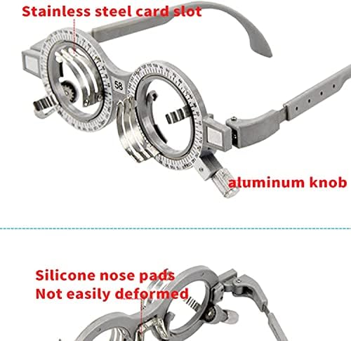Optical Optic Trial Lens Frame Nylon Optometry Frame,PD 52/54/56/58/60/62/64/66/68/70Mm Optical Optometry Trial Frame, Eyeglasses Optometry Optician Trial Lens