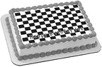 Chess Board - Edible Cake Topper - 7.5" x 10" (1/4 sheet) rectangular
