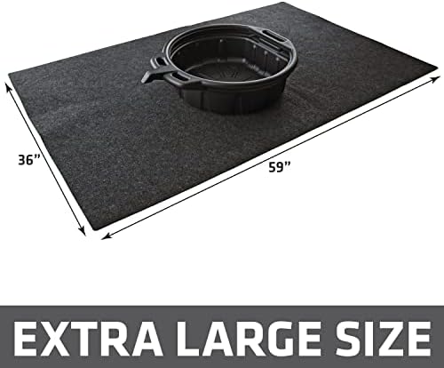 Drymate XL Oil Spill Mat (36" x 59"), Premium Absorbent Oil Pad, Reusable, Washable, Durable, Waterproof Backing Contains Liquids, Protects Garage Floor Surface (USA Made)