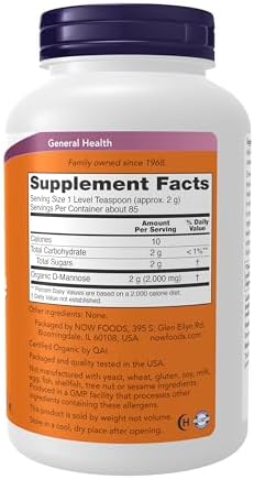 NOW Foods Supplements, D-Mannose Powder, Non-GMO Project Verified, Healthy Urinary Tract*, 6-Ounce