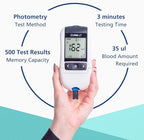 CURO-L7 Professional Grade Blood Cholesterol Testing with Home KIT - All-in-One Test Device, Test Strips 5ea, Lancets, and EziTube Rod Included