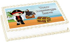 Pirate Boy 1/2 sheet (16 x 10 in.) Edible cake topper image Birthday Party Decoration.