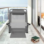 Adjustable Lifting Bed Backrest,20in L Portable Folding Backrest Support W/Armrest + 8 Gears Backrest Support 40-90° 150kg for Neck Head Lumbar Elderly Patient Read Eat (Grey)