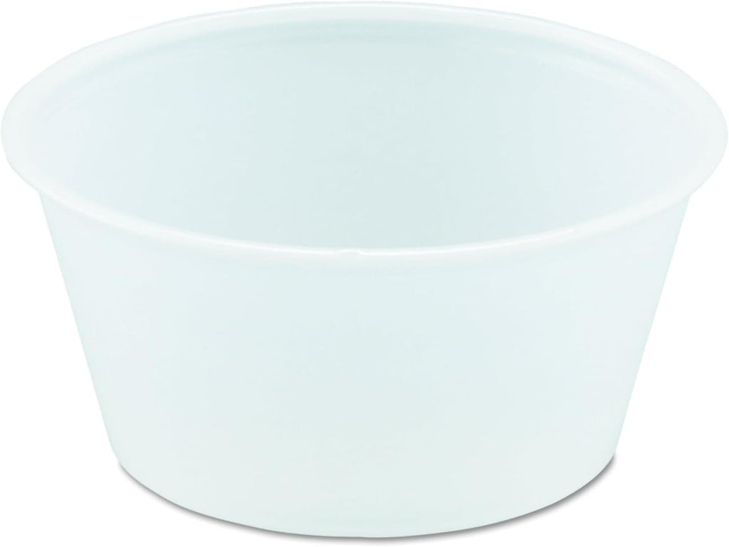 Dart P325N 3.25 oz Translucent PS Portion Container (Case of 2500)