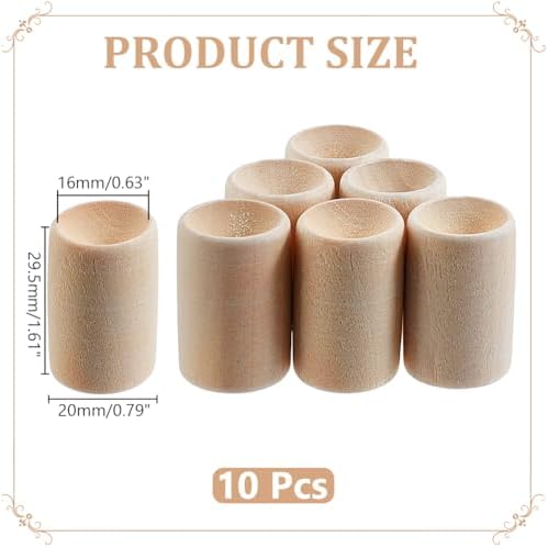 WADORN 10Pcs Wooden Essential Oil Diffuser, Small Wood Fragrance Diffusers Round Cylinder Design Aromatherapy Diffuser Portable Air Freshener for Car Yoga Sauna Room SPA Home Office Bathroom