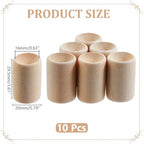 WADORN 10Pcs Wooden Essential Oil Diffuser, Small Wood Fragrance Diffusers Round Cylinder Design Aromatherapy Diffuser Portable Air Freshener for Car Yoga Sauna Room SPA Home Office Bathroom