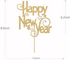 Happy New Year Cake Topper, Welcome 2026, Hello 2026, 2026 Happy New Year Decorations, New Years Eve Party Decoration Supplies Gold Glitter