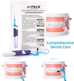 Tooth Stain Remover Tool Oral Care Cleaning Kit with LED Light for Dentist, Family Oral Cleaning, Dental Scraper Tooth Pick Hygiene Set with Mouth Mirror - Easy to Carry and Use