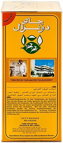 Do Ghazal Cardamom Tea 16oz Pure Ceylon Cardamom Loose Leaf Tea 454g Box