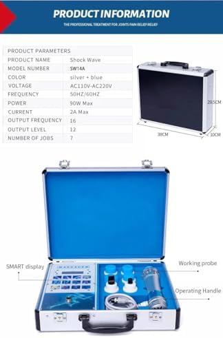 Electric Shockwave Therapy Machine, Shock Wave Therapy Device Body Massager Joint Pain Relief Focused Shockwave Machine Non-Invasive Therapy for Back Golf Elbow Plantar Fasciitis Body Relaxion