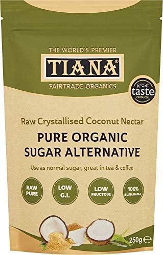 TIANA Premium Organic Crystallised Raw Coconut Nectar 250g - Pack of 2