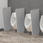 Public Toilet Partition for Men's Restroom PVC sheet Material Semi-arc shape with Bathroom Partition Hardware Durability for School/Shopping malls/Public Places35.43x15.74x0.63 inch 1PCS