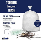Plasticplace 20-30 Gallon Trash Bags, Heavy Duty 2.0 Mil Clear Garbage Bags, 30" x 36" Gusset Sealed Can Liners, Tear-Resistant Industrial Strength for Broken Glass & Sharp Debris (100 Count)