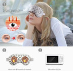 2 in 1 Heated/Ice Eye Mask Moist Heat Eye Mask Lavender & Flaxseed Sinus Pillow Microwavable for Dry Eye,Styes,Sinus Pain,Headache,Migraine,Puffy or Swollen Eyes Irritated and Inflamed Eyelid Bumps