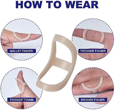 Oval Finger Splint 8 pcs and Trigger Finger Splints 2 pcs for Arthritis,Mallet Fingers - Comfortable and Effective Pain Relief Finger splints For Thumb, Index, Middle, Pinky or Ring Finger (4,5,6,7,8,9,10,11)