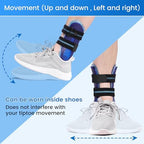 Velpeau Ankle Stabilizer Brace for Sprain, Ligament Injury (Grade 1 to 2), Tendonitis, Adjustable Stirrup Ankle Support Splint for Women and Men,Reversible Left & Right Feet,One Size (Gel Pads, Blue)
