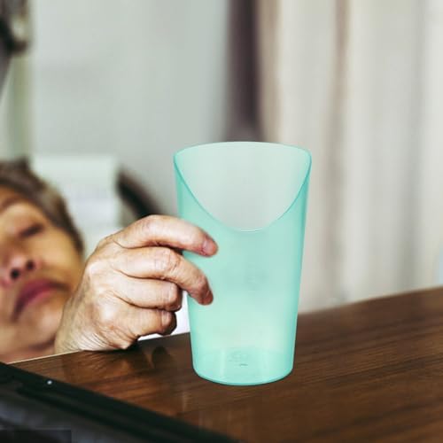 Convalescent Feeding Cup Adult Sippy Cup Plastic Drinking Mug Disabled Elderly Dysphagia Spill Proof for Living Hospital Senior Drinking