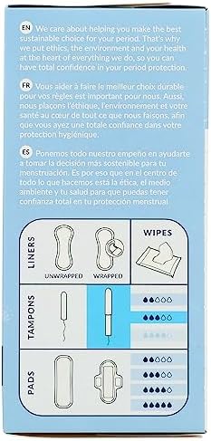 Natracare Organic Cotton Super Tampons with Cardboard Applicator, Plastic Free, Chlorine Free, Biodegradable & Compostable (1 Pack, 16 Tampons Total)