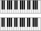 Piano Keys Edible Cake side strips/border 3.5x10.5 Inchs in size