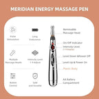 3-in-1 Massage Acupuncture Pen, Electronic Pain Relief Therapy, Meridian Energy Massager Pen Self Massage Tools Muscle Healing with Massaging Gel