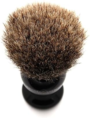 Edwin Jagger 1EJ946SDS Classic Best Badger Hair Exfoliating Shaving Brush with Stand for Shaving Cream or Shaving Soap for Men and Women (Imitation Ebony)