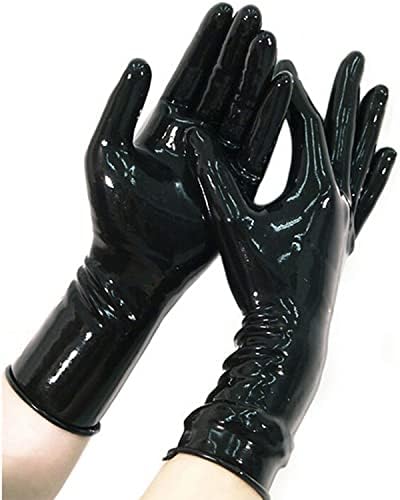 Latex Short Gloves 0.4mm Thick with Rolled Edges Club Party Wear